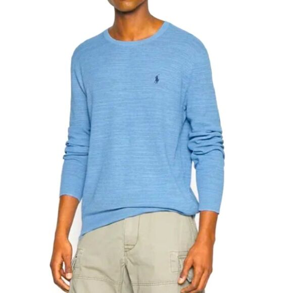 Polo Ralph Lauren Heather Blue Crewneck size Large, Casual Staple - Picture 1 of 9